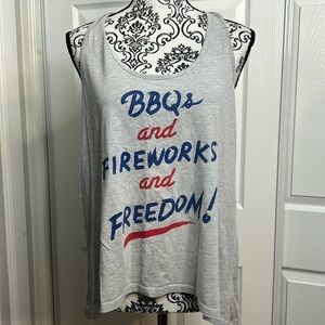USA Patriotism Fireworks Freedom Tank Top 4th of July XL